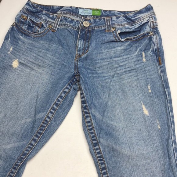 LIKE NEW VINTAGE AEROPOSTALE BAYLA SKINNY JEANS 12/31x30 100% COTTON 🦋 - Picture 7 of 14